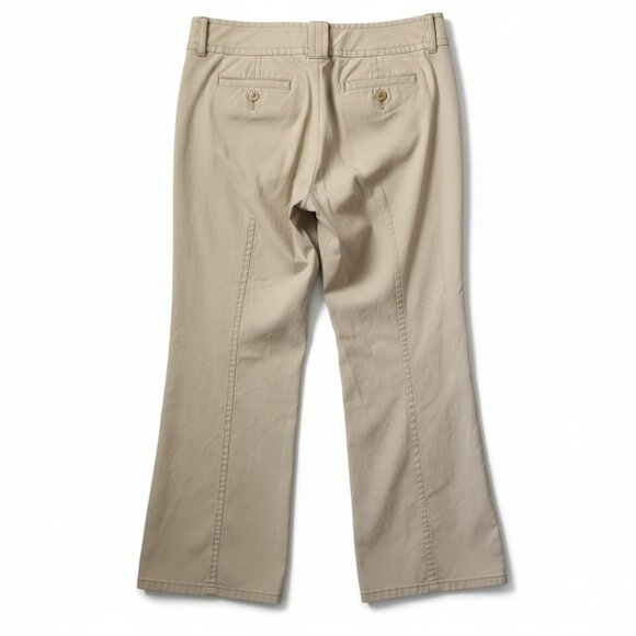 ANN TAYLOR LOFT Tan Khaki Wide Leg Pants with Pockets - Size 10P - Picture 3 of 10